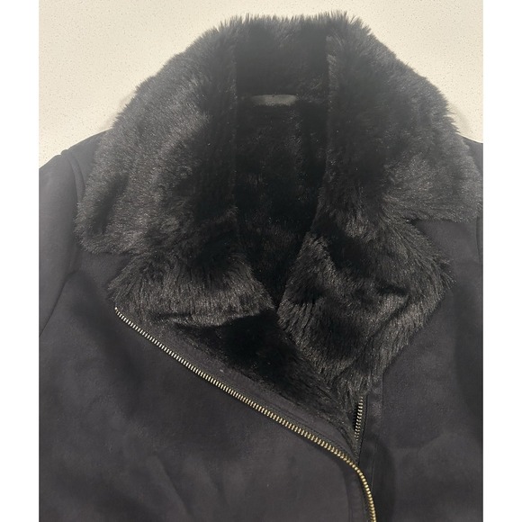UNIQLO Jacket Black Faux Fur Women Size S - Picture 4 of 13